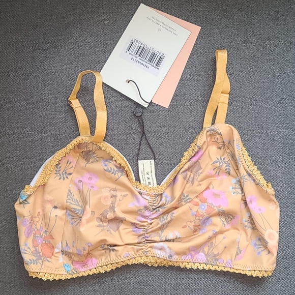 New spell designs wild bloom bralette bra yellow S - Picture 10 of 16